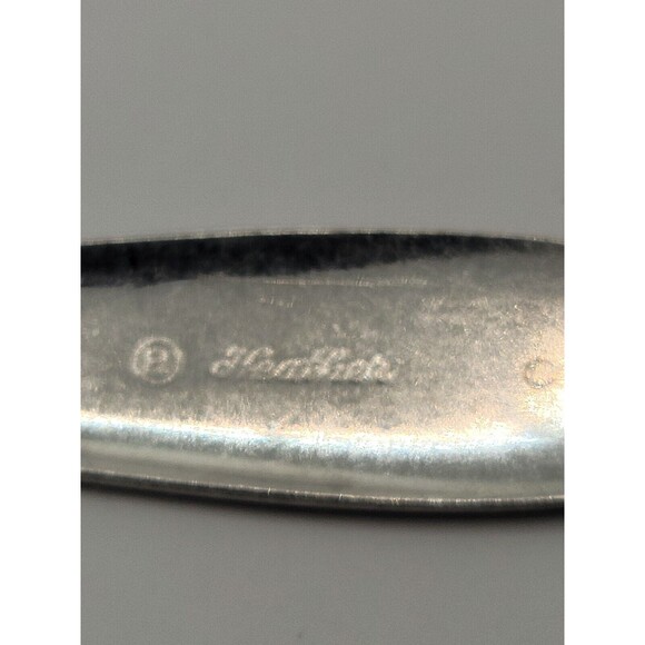 Lot of 1 HB Co Heather Pattern Stainless USA 8" Flatware Solid Serving Spoons - Picture 3 of 3